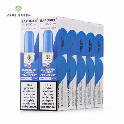 Blueberry Cherry Cranberry Nic Salt E-Liquid by Bar Juice 5000 - 10 Pack