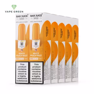 White Peach Razz Nic Salt E-Liquid by Bar Juice 5000 - 10 Pack