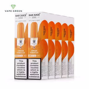 Cream Tobacco Nic Salt E-Liquid by Bar Juice 5000 - 10 Pack
