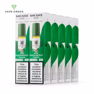 Kiwi Passionfruit Guava Nic Salt E-Liquid by Bar Juice 5000 - 10 Pack