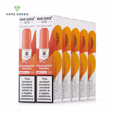 Strawberry Banana Nic Salt E-Liquid by Bar Juice 5000 - 10 Pack
