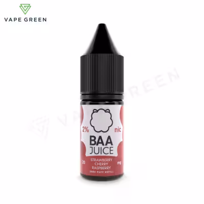 Strawberry Cherry Raspberry Nic Salt E-Liquid by Baa Juice