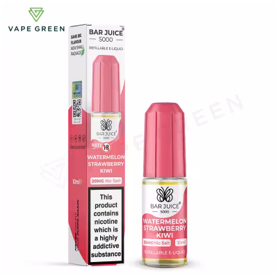 Watermelon Strawberry Kiwi Nic Salt E-Liquid by Bar Juice 5000