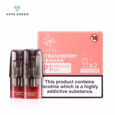 Strawberry Banana Prefilled Pods by Elf Bar Mate P1