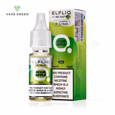 Sour Apple Nic Salt E-Liquid by Elf Bar Elfliq