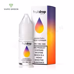 Passion Fruit Mango Pineapple Nic Salt E-Liquid by Fruit Drop