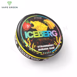 Strawberry Banana Gum Nicotine Pouches by Iceberg