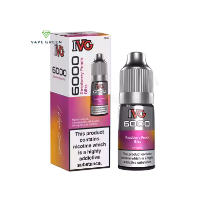 Raspberry Peach Bliss Nic Salt E-Liquid by IVG 6000