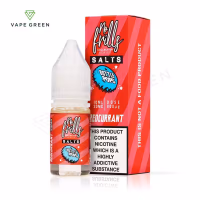 Redcurrant E-Liquid by No Frills Bottle Pops Salts