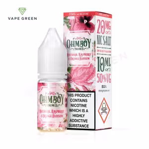 Rhubarb, Raspberry and Orange Blossom Nic Salt E-Liquid by Ohm Boy Volume II