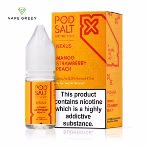 Mango Strawberry Peach Nic Salt E-Liquid by Nexus Pod Salt
