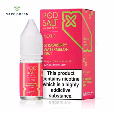 Strawberry Watermelon Kiwi Nic Salt E-Liquid by Nexus Pod Salt
