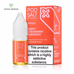 Sweet Strawberry Lemonade Nic Salt E-Liquid by Nexus Pod Salt