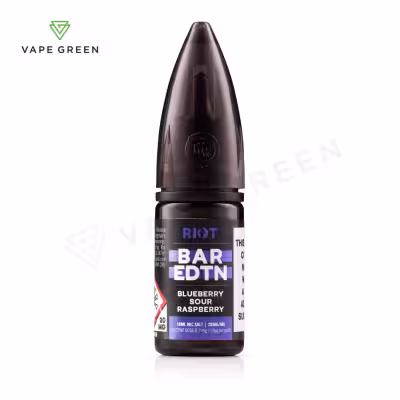 Blueberry Sour Raspberry Nic Salt E-Liquid by Riot BAR EDTN