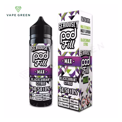 Blackcurrant Citrus Shortfill E-Liquid by Seriously Pod Fill Max 40ml