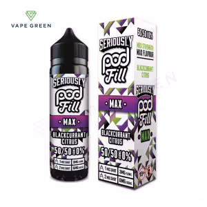Blackcurrant Citrus Shortfill E-Liquid by Seriously Pod Fill Max 40ml