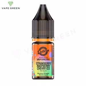 Strawberry Raspberry Cherry Ice Nic Salt E-Liquid by Deliciu V2